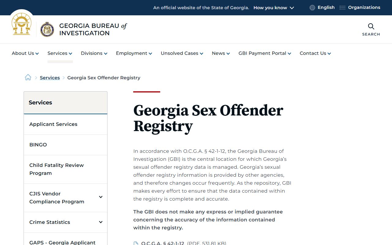 McIntosh County arrest records and court charges GBI sex offender registry source
