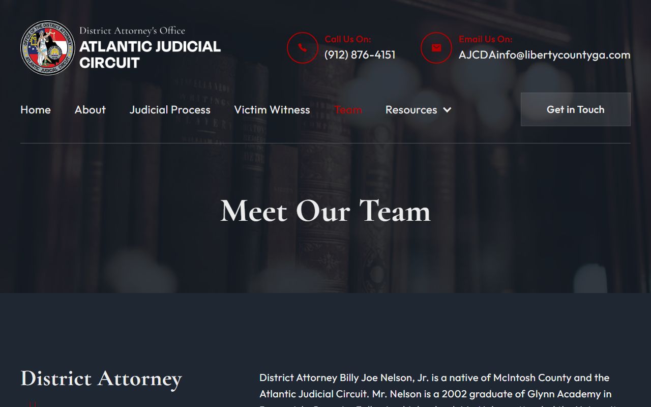 McIntosh County criminal court records Atlantic Judicial Circuit District Attorney team